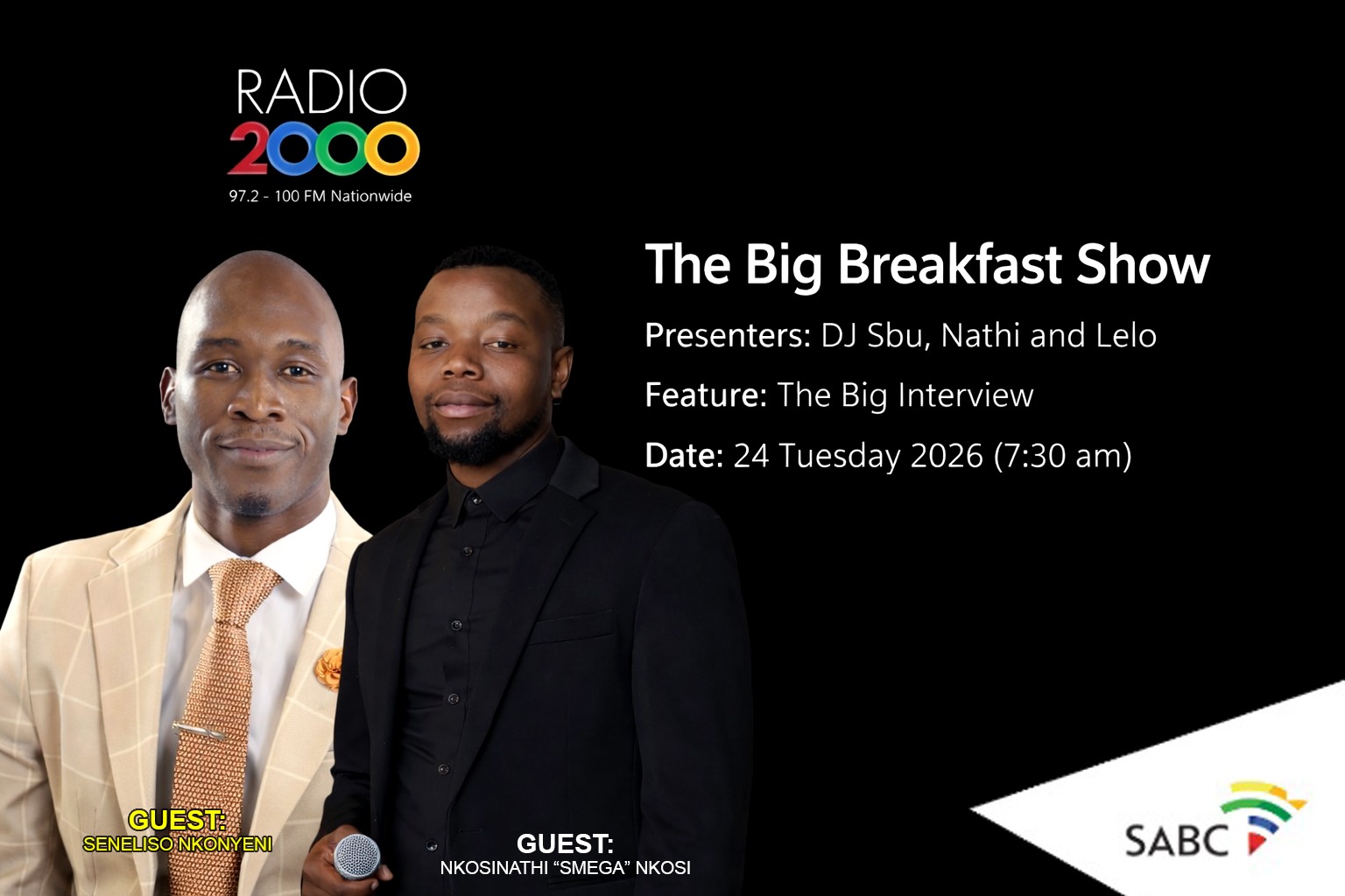Radio 2000 The Big Breakfast Show feature with DCHI guests Seneliso Nkonyeni and Nkosinathi Nkosi